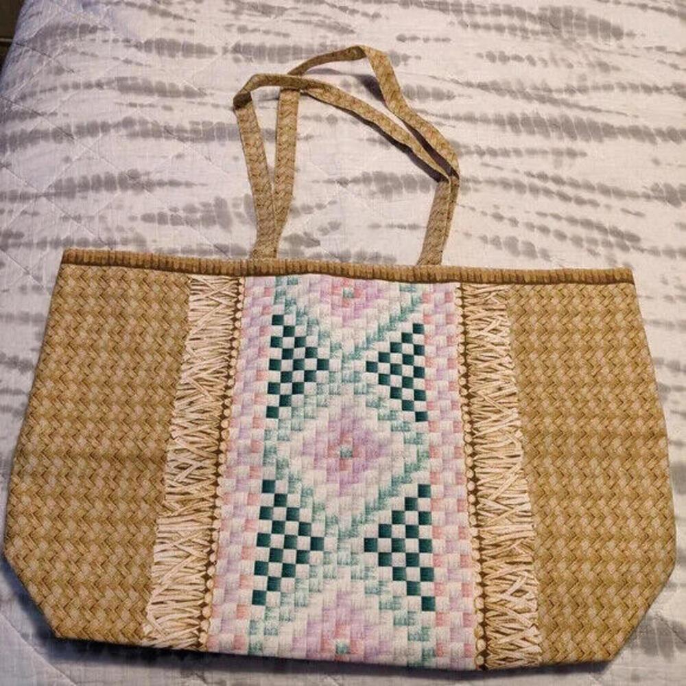 Estee Lauder Shoulder tan straw-look Tote Beach Bags NEW